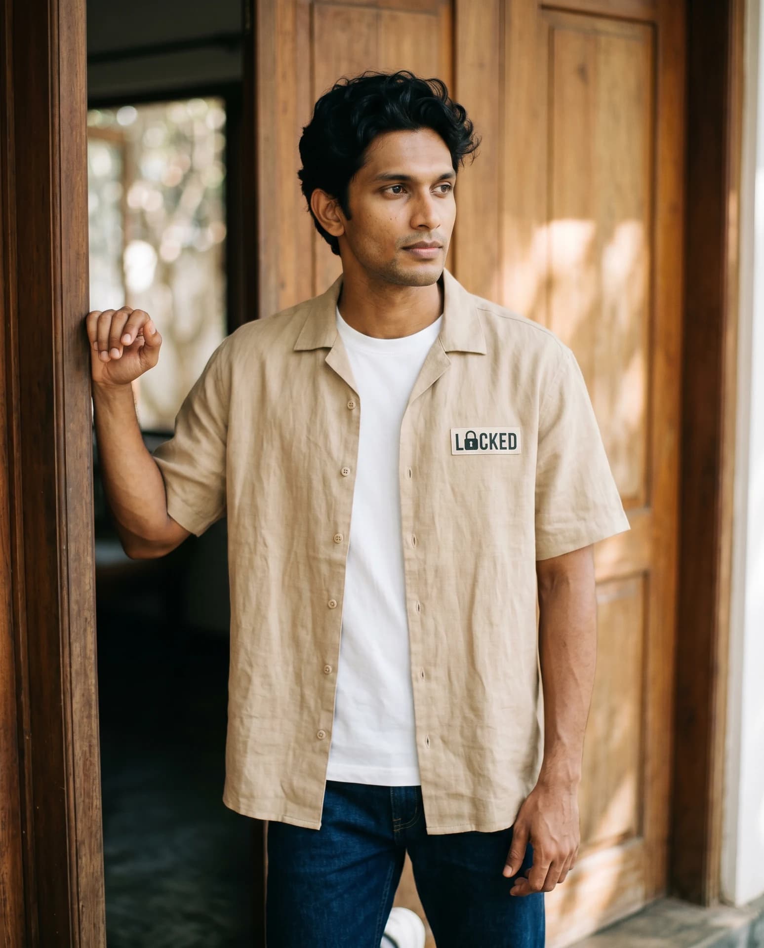 LOCKED Short-Sleeve Linen Shirt - Image 3