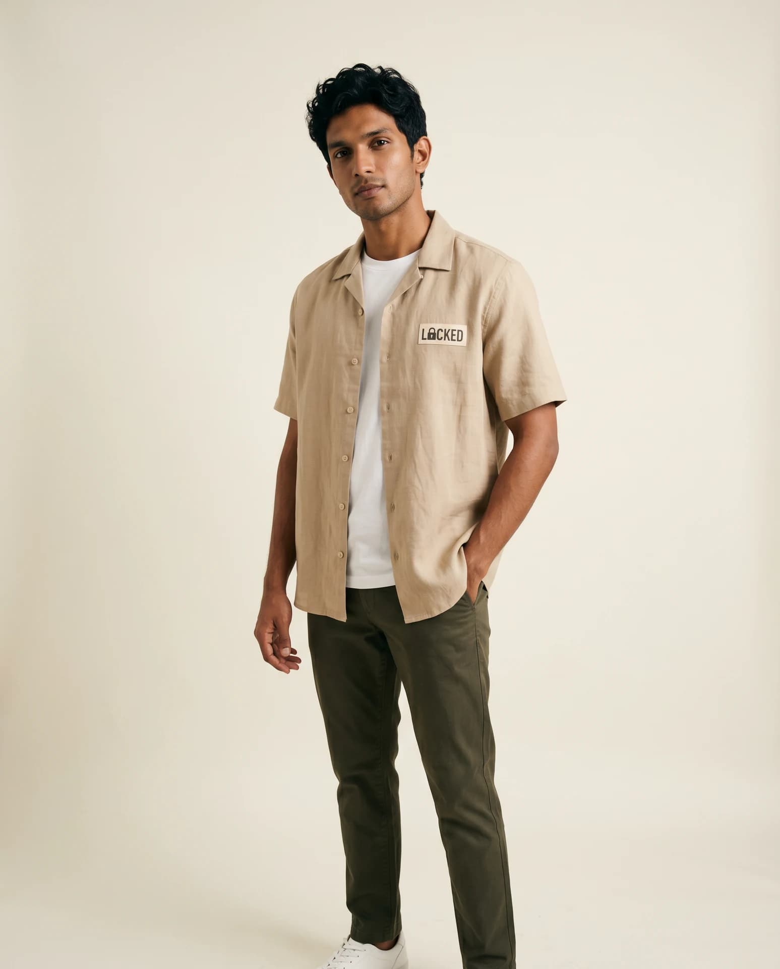 LOCKED Short-Sleeve Linen Shirt