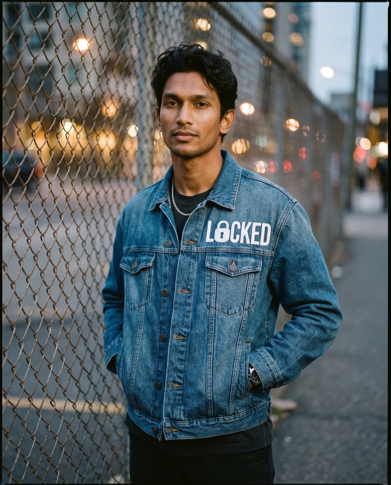 LOCKED Denim Trucker Jacket — Washed Indigo - Image 3